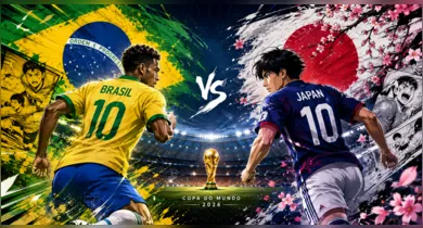 Imagem ilustrativa da notícia: Brasil x Japão: quando a Copa encontra o universo dos animes