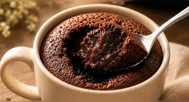 Imagem ilustrativa da notícia: Brownie de caneca: crocante por fora e cremoso por dentro