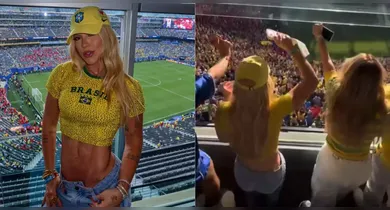 Imagem ilustrativa da notícia: Virginia comemora gol de Vini Jr. em jogo do Brasil na Copa