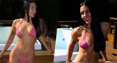 Imagem ilustrativa da notícia: Ana Castela arranca suspiros da web em fotos de biquíni rosa