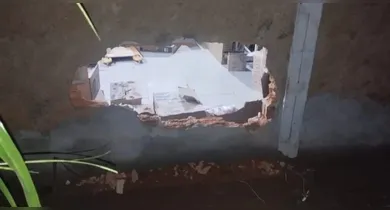 Imagem ilustrativa da notícia: Bandidos abrem buraco e furtam TVs de supermercado no Pará