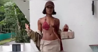 Imagem ilustrativa da notícia: Vídeo: Iza dança de biquíni e minissaia e arranca elogios na web