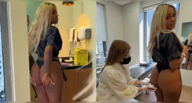 Imagem ilustrativa da notícia: Vídeo: Cariúcha mostra seu novo bumbum após procedimento