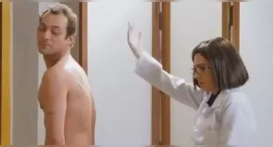 Imagem ilustrativa da notícia: Edu Sterblitch aparece sem roupa em série com Tatá Werneck