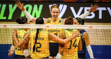 Imagem ilustrativa da notícia: Com susto, Brasil vence Países Baixos na estreia da VNL 2026