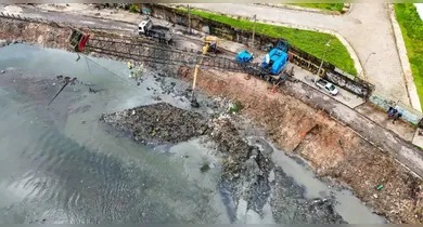 Imagem ilustrativa da notícia: Canal São Joaquim passa por dragagem para melhorar escoamento da água da chuva 