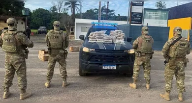 Imagem ilustrativa da notícia: Ação da PRF resulta em apreensão de 65 kg de drogas no Pará
