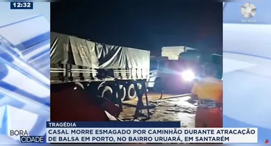 Imagem ilustrativa da notícia: Santarém: casal morre esmagado por caminhão em balsa