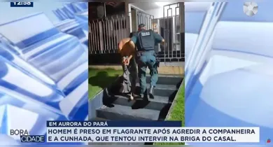 Imagem ilustrativa da notícia: Homem é preso após agredir companheira e cunhada com facão