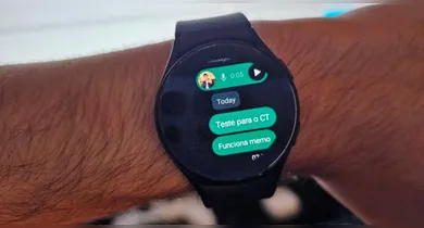 Imagem ilustrativa da notícia: WhatsApp libera nova função para quem usa relógio inteligente