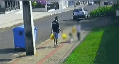 Imagem ilustrativa da notícia: Vídeo mostra pai chutando filha de três anos em rua no Paraná