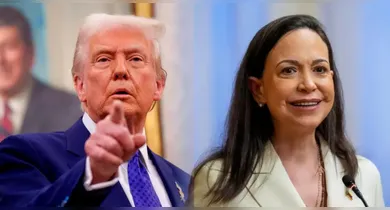 Imagem ilustrativa da notícia: Donald Trump barra retorno de María Corina Machado à Venezuela