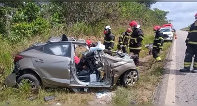 Imagem ilustrativa da notícia: Acidente entre carro e carreta na BR-010 deixa uma pessoa morta