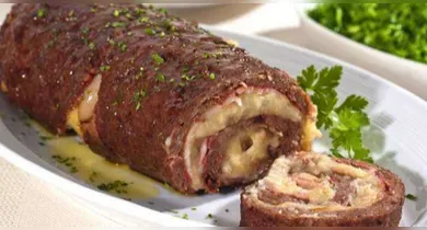 Imagem ilustrativa da notícia: Rocambole de carne moída suculento em 45 minutos