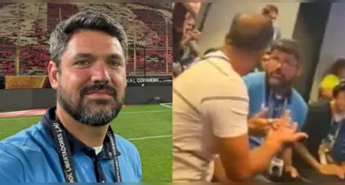 Imagem ilustrativa da notícia: Marcelo Courrege, repórter da Globo, bate boca em coletiva na Copa