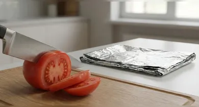 Imagem ilustrativa da notícia: Sua faca perdeu o corte? Faça esse truque com papel-alumínio