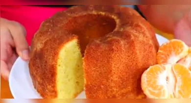 Imagem ilustrativa da notícia: Bolo de tangerina fofinho: receita simples e cheia de sabor