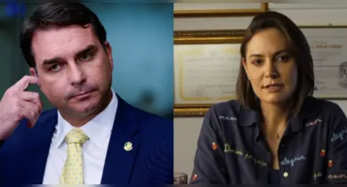 Imagem ilustrativa da notícia: Flávio Bolsonaro pede desculpas a Michelle após ser acusado de "punhalada"