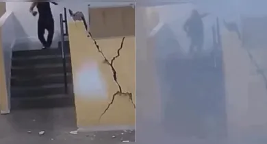 Imagem ilustrativa da notícia: Vídeo mostra momento que prédio desaba durante terromoto na Venezuela