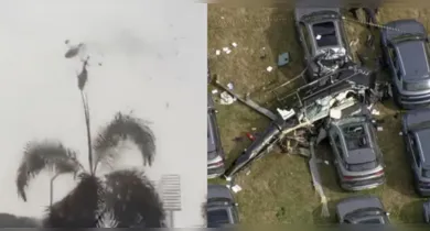 Imagem ilustrativa da notícia: Vídeo mostra momento exato da colisão entre helicópteros no Rio