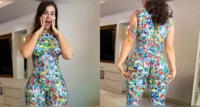 Imagem ilustrativa da notícia: Miss Bumbum faz ensaio temático com figurinhas da Copa do Mundo