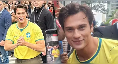 Imagem ilustrativa da notícia: Com camisa do Brasil, novo He-Man é recebido por fãs em São Paulo
