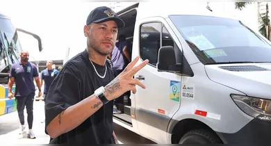 Imagem ilustrativa da notícia: Neymar chega à Granja Comary e Seleção fica quase completa