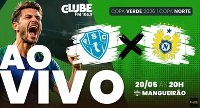 Imagem ilustrativa da notícia: Acompanhe ao vivo: Paysandu 1 x 0 Nacional (AM) no Mangueirão