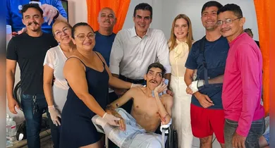 Imagem ilustrativa da notícia: Helder Barbalho visita Daniel Pampam, vítima de atropelamento em Belém