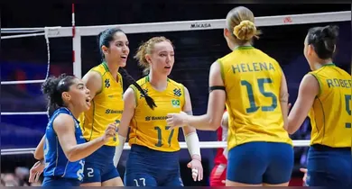 Imagem ilustrativa da notícia: Brasil leva 3 a 0 da Tailândia na Liga das Nações Feminina