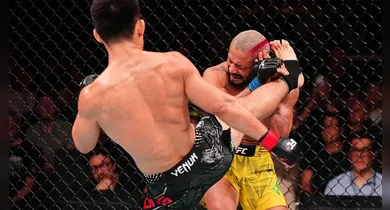 Imagem ilustrativa da notícia: Deiveson Figueiredo é finalizado por Song Yadong no UFC Macau