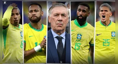 Imagem ilustrativa da notícia: Neymar vai? Ancelotti confirma ter dúvidas em só 2 vagas para a Copa