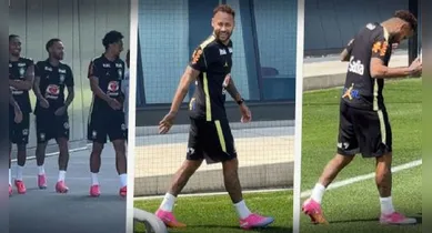 Imagem ilustrativa da notícia: Neymar volta a treinar com o grupo; retorno é aguardado na Seleção