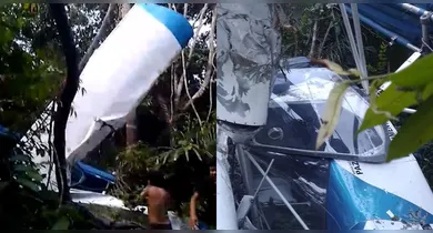 Imagem ilustrativa da notícia: Avião cai em área de mata em Santarém