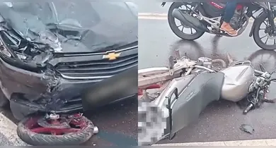 Imagem ilustrativa da notícia: Moto é partida ao meio em colisão na ponte de Outeiro