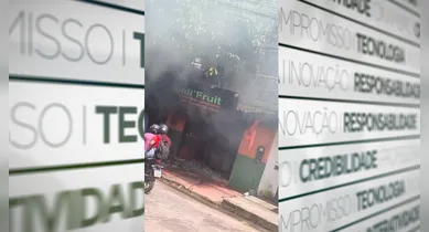 Imagem ilustrativa da notícia: Vídeo: incêndio em mercadinho de Belém é registrado nesta segunda-feira (8)