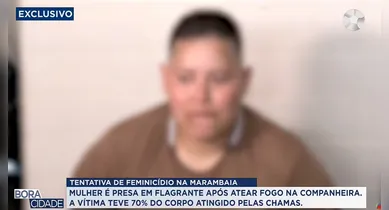 Imagem ilustrativa da notícia: Vídeo: mulher é presa após atear fogo na companheira em Belém
