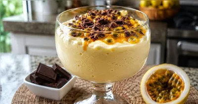 O equilíbrio entre o doce do leite condensado e a acidez natural do maracujá cria um sabor refrescante.