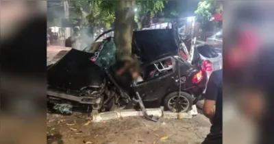 O resultado da perseguição foi a colisão em que morreram mãe e filha