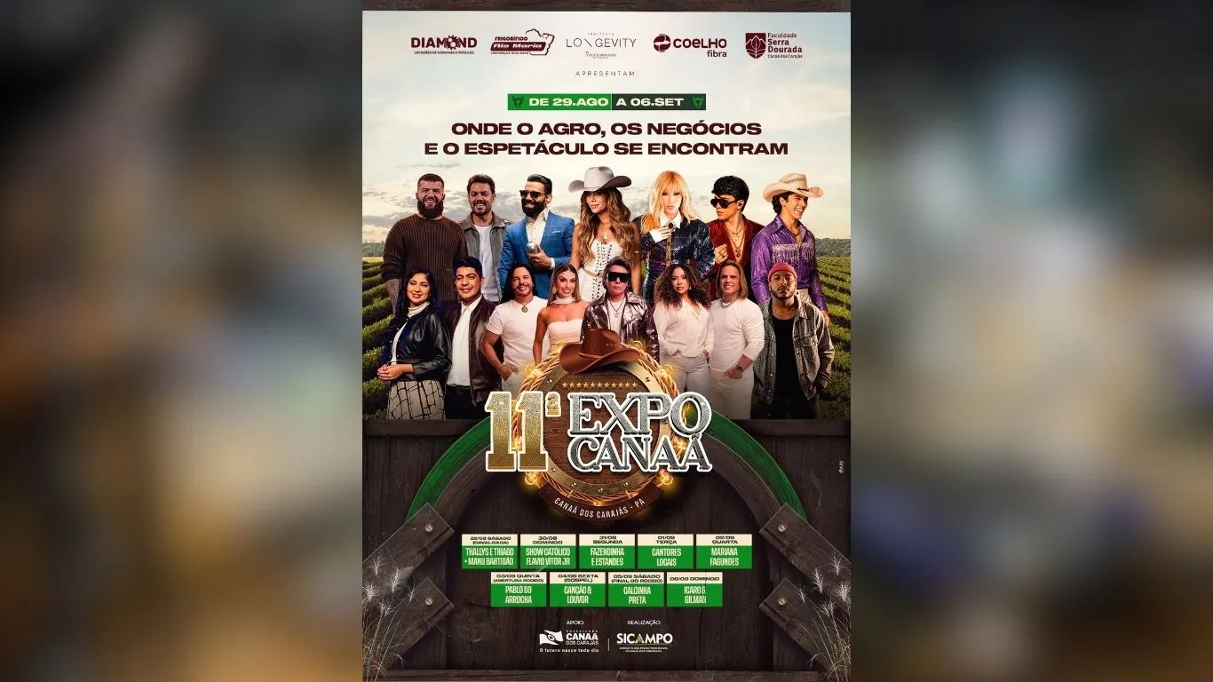Imagem ilustrativa da notícia: Expo Canaã 2026 terá entrada gratuita e grandes shows