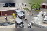 Motoristas se envolveram em uma briga generalizada após um desentendimento no trânsito em Lima, no Peru