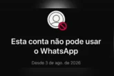 Milhares de usuários relataram bloqueios inesperados de contas do WhatsApp na segunda-feira (03/08).