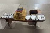 O entorpecente encontrado com a suspeita foi apresentada na delegacia