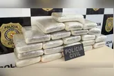 Foram cerca de 22 quilos de maconha apreendida pelos policiais