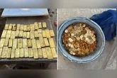 Pedreiros encontraram moedas e barras de ouro escondidas durante uma obra em uma casa na Bélgica.