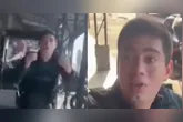 O policial teria se envolvido em um acidente com a mulher, discutiu e agrediu após perceber que estava sendo filmado