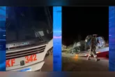 O veículo ficou completamente destruído e o condutor morreu na hora