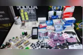 Medicamentos veterinários vencidos foram encontrados durante a fiscalização realizada na clínica em Duque de Caxias, na Baixada Fluminense.
