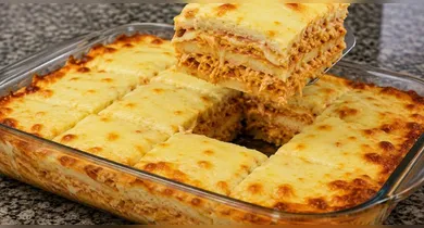 Imagem ilustrativa da notícia: Lasanha de pão com frango fácil, rápida e muito saborosa