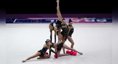 Imagem ilustrativa da notícia: Ginástica rítmica: Brasil é bronze e garante vaga em Los Angeles 2028